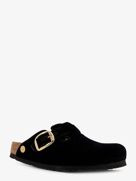 Birkenstock Boston Big Buckle Piping Rivet Logo mule - Black