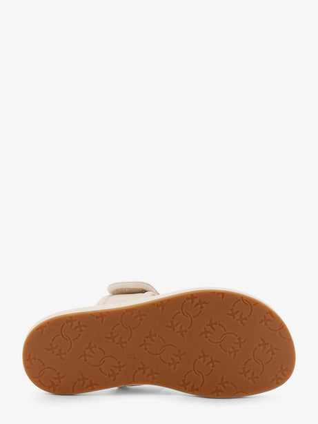 Pinko Fiona low leather sandals - Bianco
