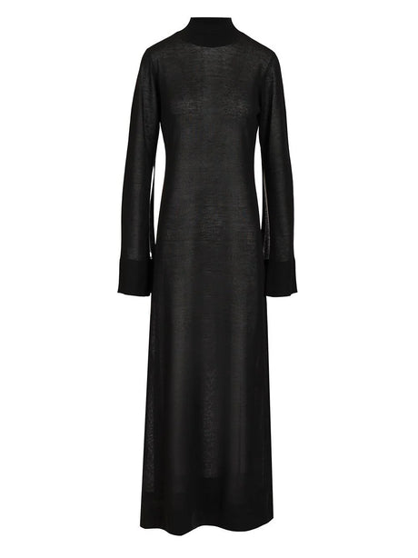 Toteme Knit Dress With Slit Sleeves - Black