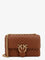 Pinko Love Bag One quilted leather crossbody bag - Marrone