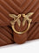 Pinko Love Bag One quilted leather crossbody bag - Marrone