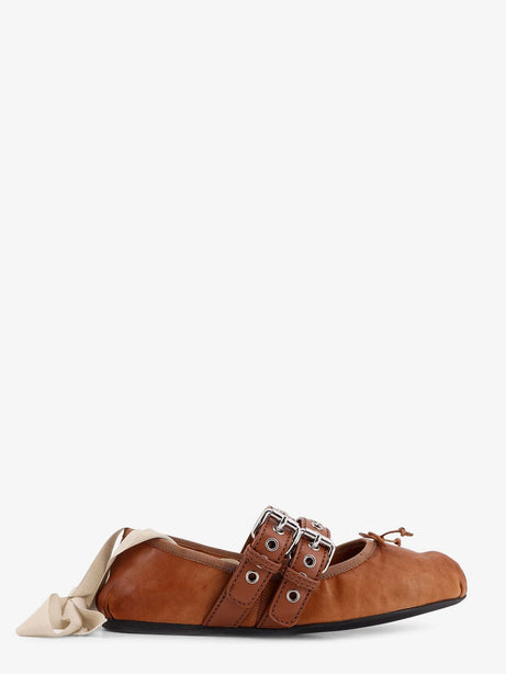 Miu Miu Leather ballerinas - Carmel