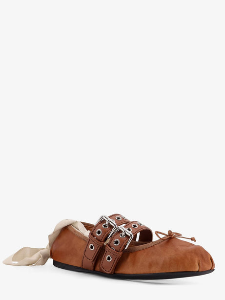 Miu Miu Leather ballerinas - Carmel