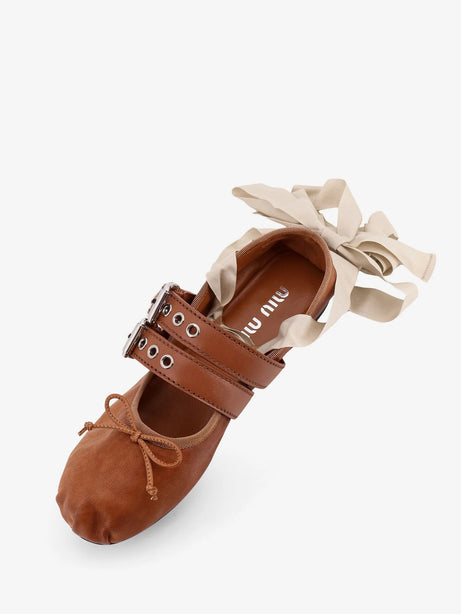 Miu Miu Leather ballerinas - Carmel