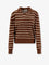 Miu Miu Striped cotton polo shirt - Cacao