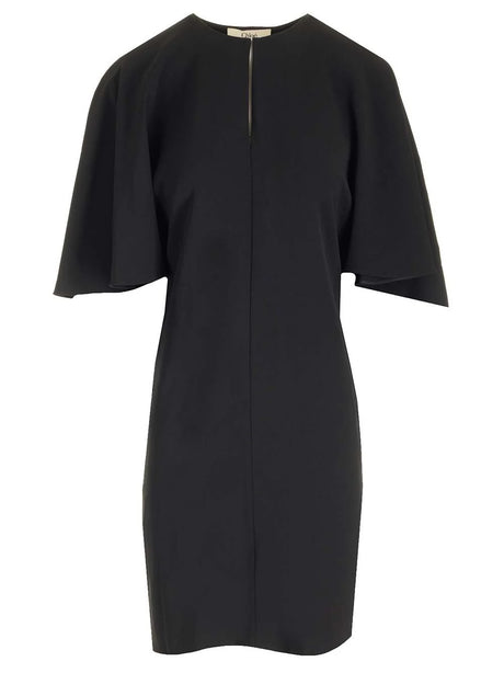 Chloe' Cape Sleeve Dress - Black