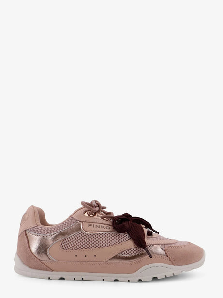 Pinko Yulia mesh sneakers with suede inserts - Rosa