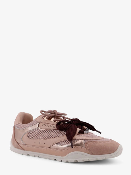Pinko Yulia mesh sneakers with suede inserts - Rosa