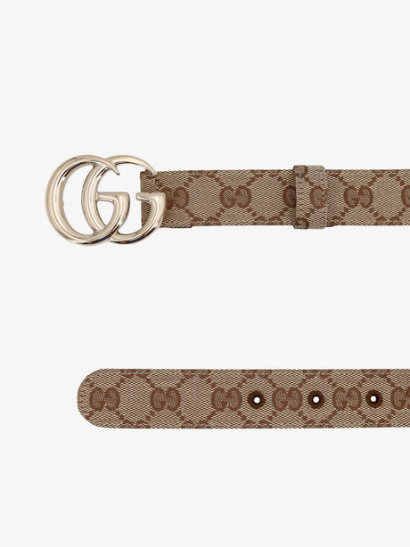 Gucci GG Marmont coated canvas belt - Beige