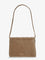 Brunello Cucinelli Suede shoulder bag with logo on the front - Beige
