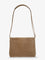 Brunello Cucinelli Suede shoulder bag with logo on the front - Beige