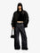 Diesel Play Crossbody patent fabric bag - Nero