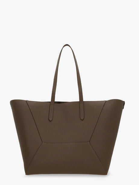 Brunello Cucinelli BC Duo hammered leather shoulder bag - Mud