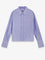 Celine Cropped striped cotton shirt - Craie/Bleu Ciel