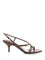 Miu Miu Patent Sandals With Mini Buckles - Brown