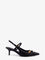 Pinko Gloria 18 leather pumps with metal lettering detail - Nero