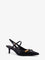 Pinko Gloria 18 leather pumps with metal lettering detail - Nero