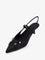 Pinko Gloria 18 leather pumps with metal lettering detail - Nero