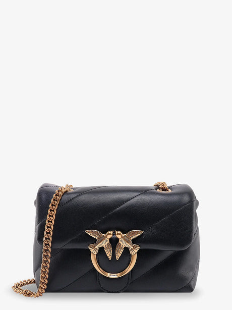 Pinko Love Puff Mini matelassé leather shoulder bag - Nero
