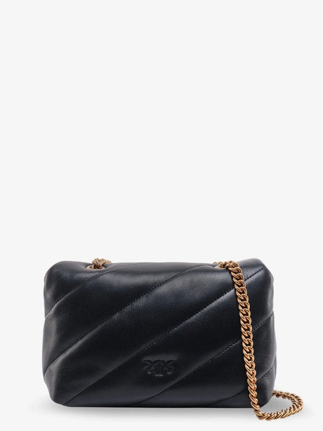 Pinko Love Puff Mini matelassé leather shoulder bag - Nero