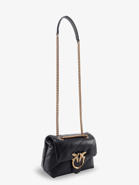 Pinko Love Puff Mini matelassé leather shoulder bag - Nero
