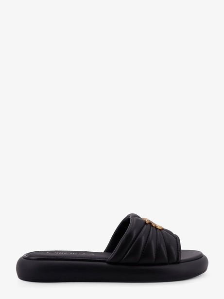 Pinko Fiona low leather sandals - Nero