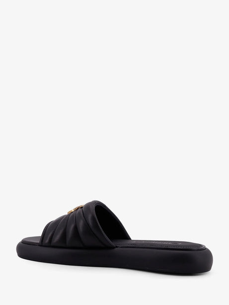 Pinko Fiona low leather sandals - Nero