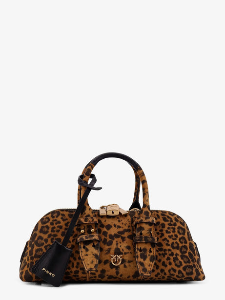 Pinko Suede Escape Bag with animal print - Maculato