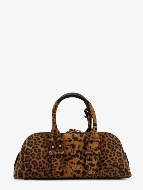 Pinko Suede Escape Bag with animal print - Maculato