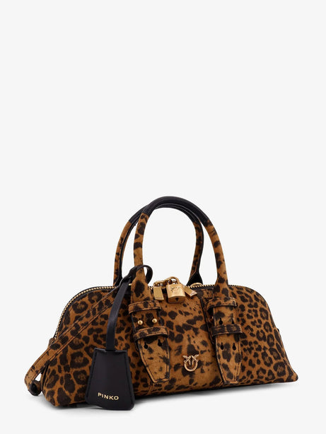 Pinko Suede Escape Bag with animal print - Maculato