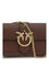 Pinko Love One Shoulder Bag - Burgundy Wine-Antique Gold