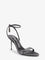 Tom Ford Laminated heeled sandals with laminated effect - Dark Silver