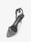 Tom Ford Laminated heeled sandals with laminated effect - Dark Silver