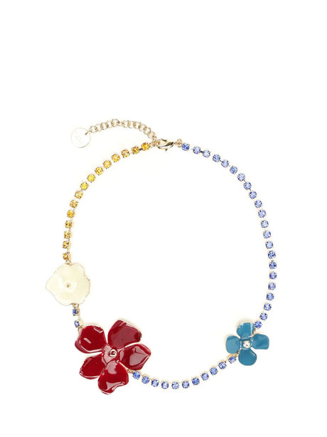 Marni Necklace With Multicolor Enamelled Flowers