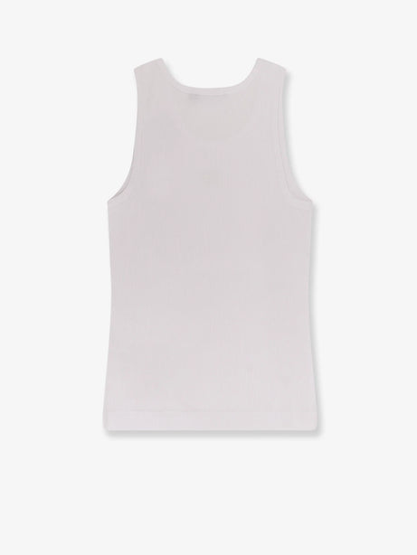 Dolce & Gabbana Ribbed cotton top - Bianco Ottico