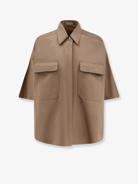 Brunello Cucinelli Linen and cotton blend shirt - Camel