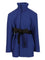 Saint Laurent Short Coat With Belt - Blue