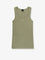 Pinko Calcolatore cotton tank top with frontal Love Birds logo - Verde
