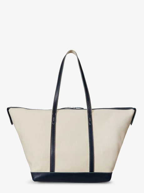 Polo Ralph Lauren Canvas travel bag with leather profiles - Ecru Navy