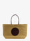 Tory Burch Ella Twist nylon shoulder bag with maxi logo patch on the front - Wheat