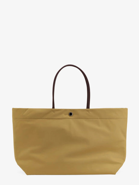 Tory Burch Ella Twist nylon shoulder bag with maxi logo patch on the front - Wheat