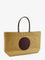 Tory Burch Ella Twist nylon shoulder bag with maxi logo patch on the front - Wheat