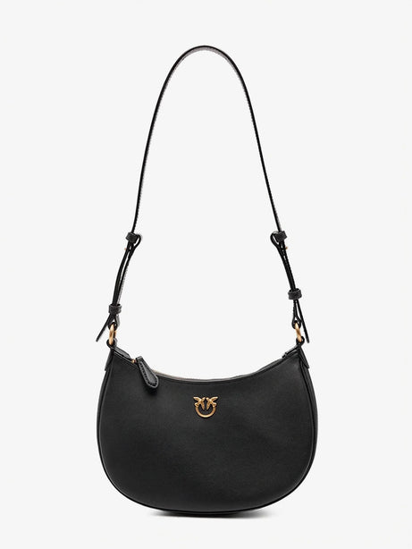 Pinko Half Moon Mini leather shoulder bag - Nero