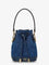 Fendi Mon Tresor FF flocked denim crossbody bag - Blu Blu Abisso