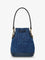 Fendi Mon Tresor FF flocked denim crossbody bag - Blu Blu Abisso