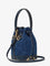 Fendi Mon Tresor FF flocked denim crossbody bag - Blu Blu Abisso