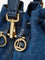 Fendi Mon Tresor FF flocked denim crossbody bag - Blu Blu Abisso