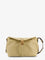 Pinko Leather shoulder bag with logo metal detail - Giallo