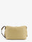 Pinko Leather shoulder bag with logo metal detail - Giallo