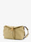 Pinko Leather shoulder bag with logo metal detail - Giallo